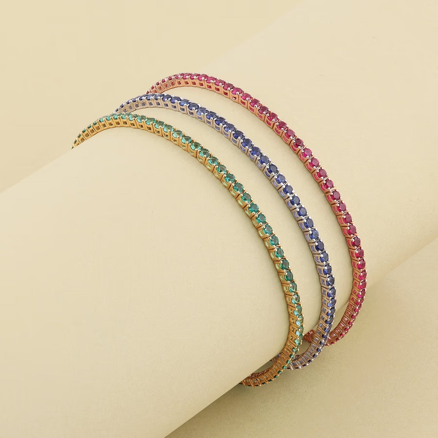 9 ctw Gemstone Round Tennis Bracelet Bundle (Copy)2