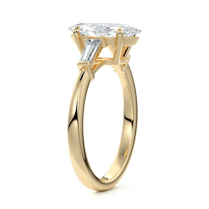 MQ/TB 3 STONES RING 1.00 CTTW