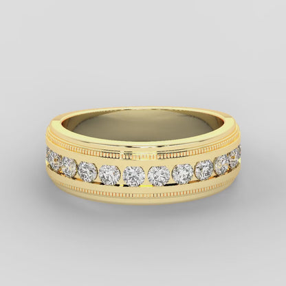 MENS CHANNEL SET DIAMOND BAND 1.00