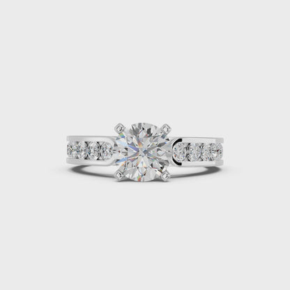 ROUND CHANNEL SET RING 1.50 CTTW