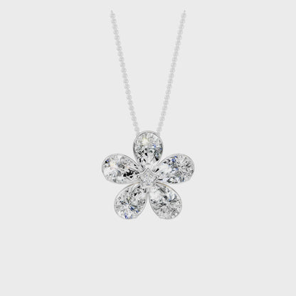 FLORAL DIAMOND CLUSTER PENDANT 1.50 CTTW