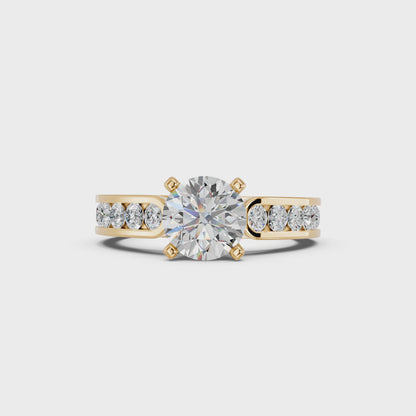 ROUND CHANNEL SET RING 1.50 CTTW