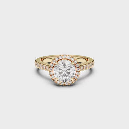 ROUND HALO RING 3.00 CTTW