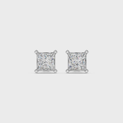 PRINCESS 4PRONG BASKET STUDS 6.00 CTTW