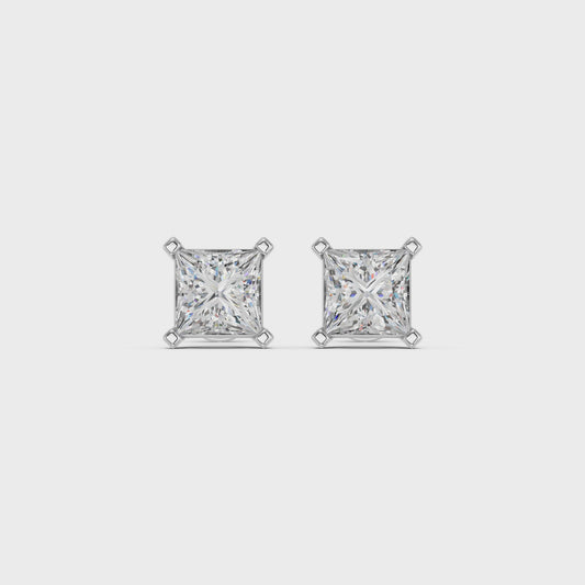 PRINCESS 4PRONG BASKET STUDS 5.00 CTTW