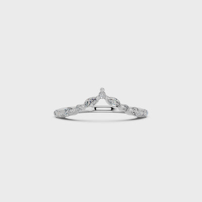 RD/MQ V SHAPE WEDDING BAND 0.30 CTTW