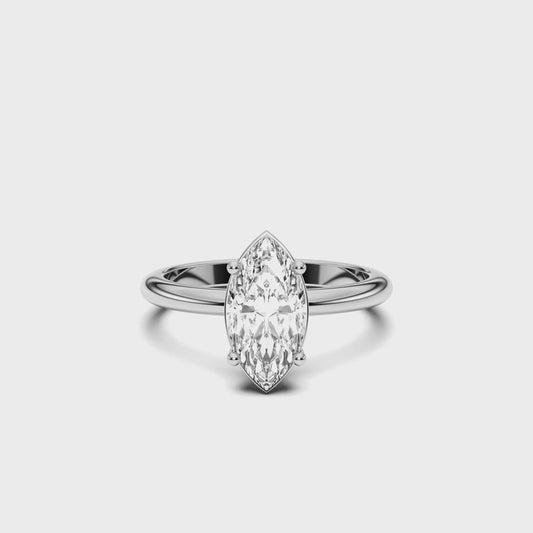 MQ SOLITAIRE RING 1.00 CTTW