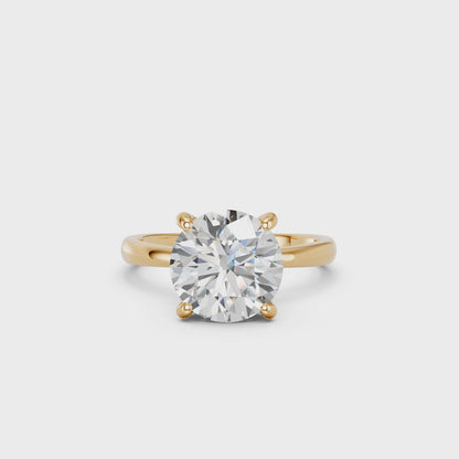 ROUND CLASSIC CATHEDRAL HIDDEN HALO RING 3.00 CTTW