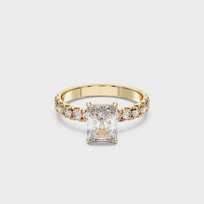 RADIANT SIDESTONE RING (THICK) 3.00 CTTW