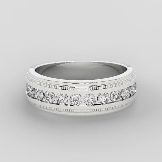 MENS CHANNEL SET DIAMOND BAND 1.00