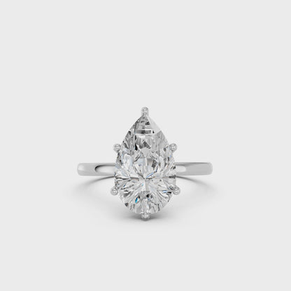PEAR COLLAR RING 3.00 CTTW