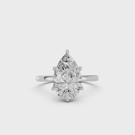 PEAR COLLAR RING 3.00 CTTW