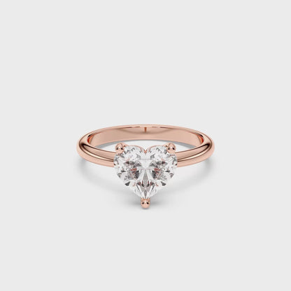 HEART SOLITAIRE RING 1.50 CTTW