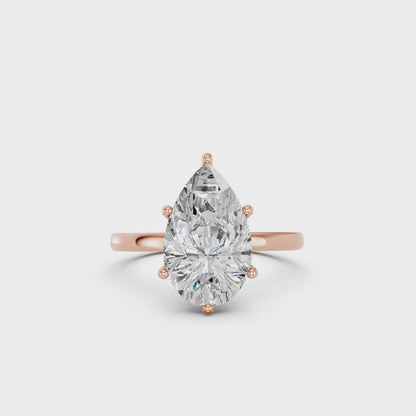 PEAR COLLAR RING 3.00 CTTW