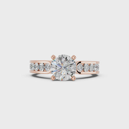 ROUND CHANNEL SET RING 1.50 CTTW