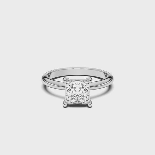 PRINCESS  SOLITAIRE RING 4.00 CTTW