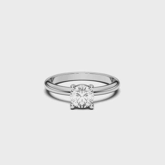 ROUND SOLITAIRE RING 1.00 CTTW