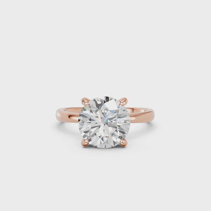 ROUND CLASSIC CATHEDRAL HIDDEN HALO RING 3.00 CTTW