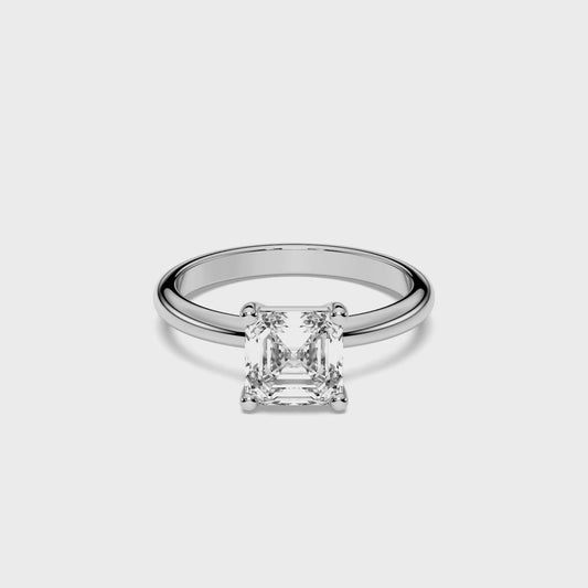 SQ EMERALD  SOLITAIRE RING 1.00 CTTW