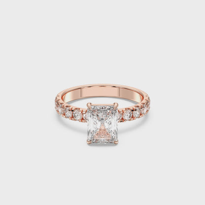 RADIANT SIDESTONE RING (THICK) 3.00 CTTW