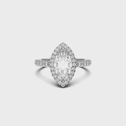 MARQUISE HALO RING 1.50 CTTW