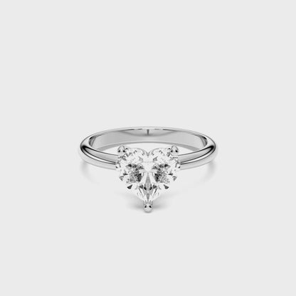 HEART SOLITAIRE RING 1.50 CTTW