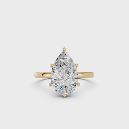 PEAR COLLAR RING 3.00 CTTW