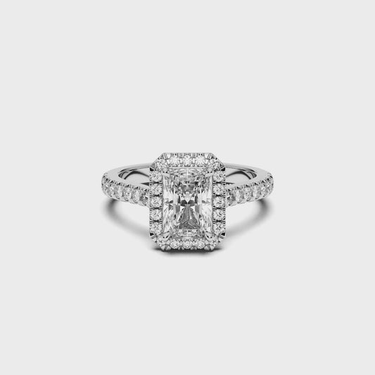 RADIANT HALO RING 3.00 CTTW