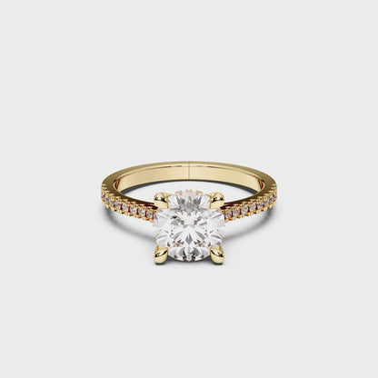 ROUND HIDDEN HALO WITH SIDE STONE 1.50 CTTW