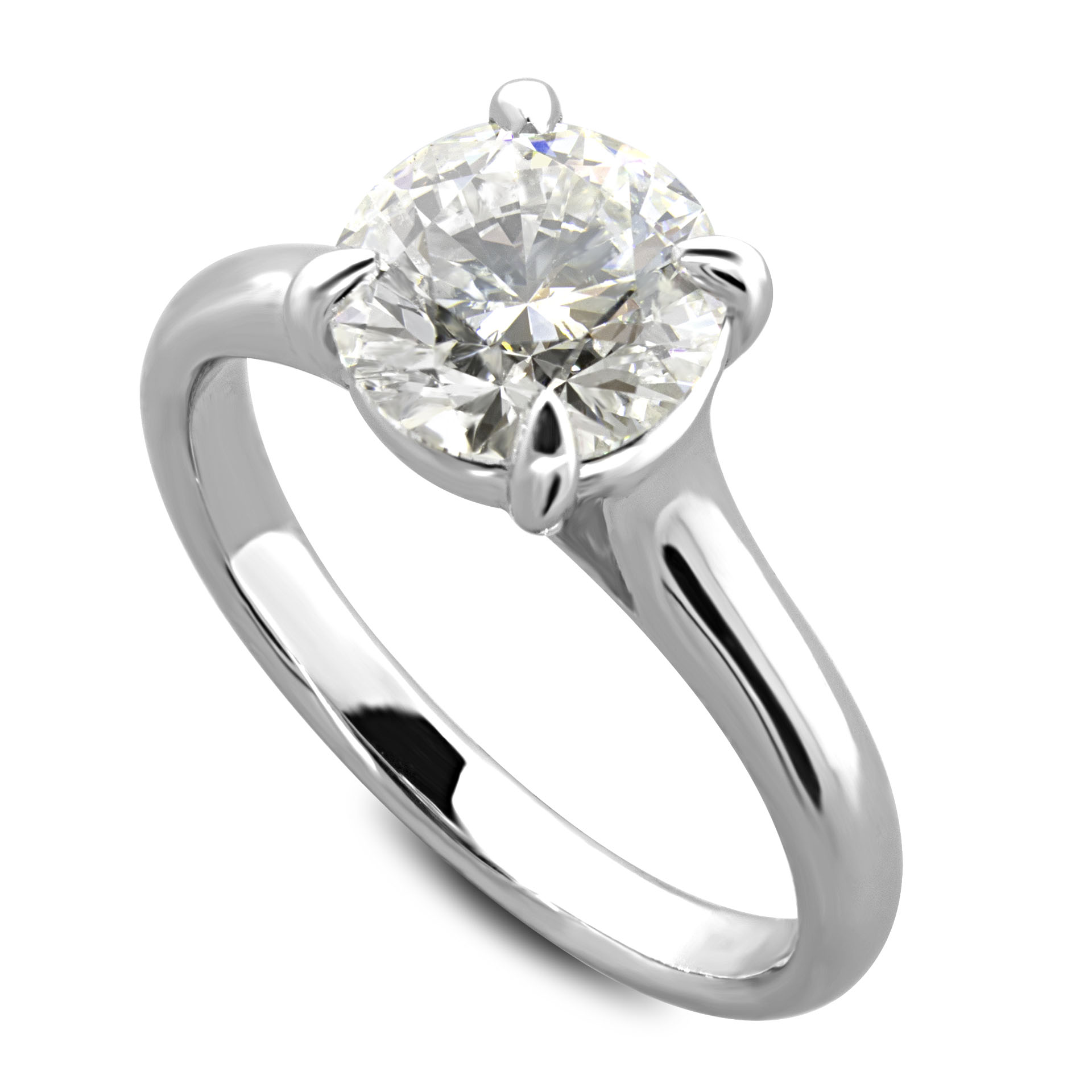4 Claw Round Brilliant Cut Solitaire Engagement Ring ACB074 Melbourne