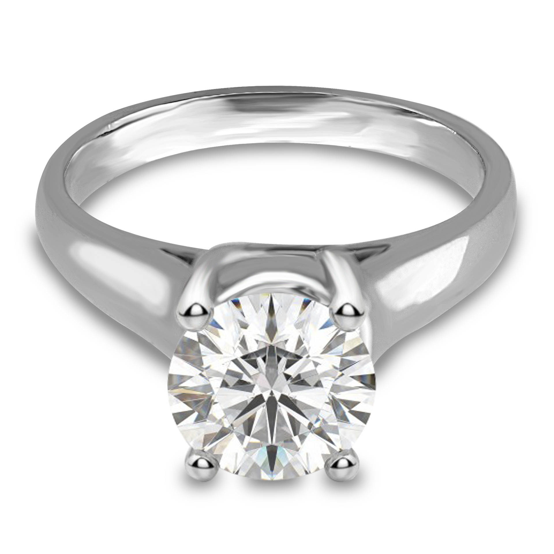 High Design Solitaire Engagement Ring with a Twist JL PT 515