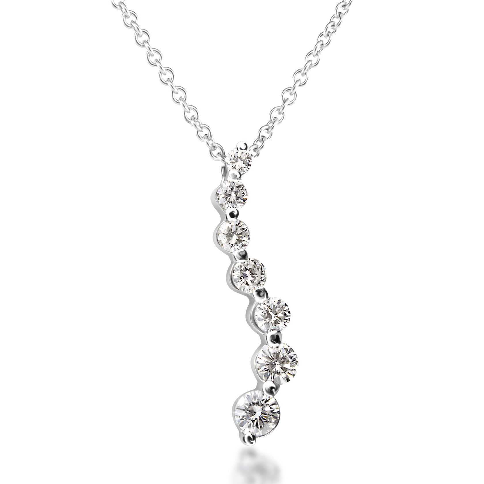 7 diamond drops necklace - - Necklaces - Ben Shem - EyeOnJewels