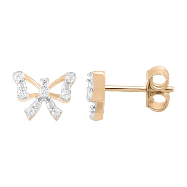 14K Yellow Gold Bow Stud Earrings - Josephs Jewelers